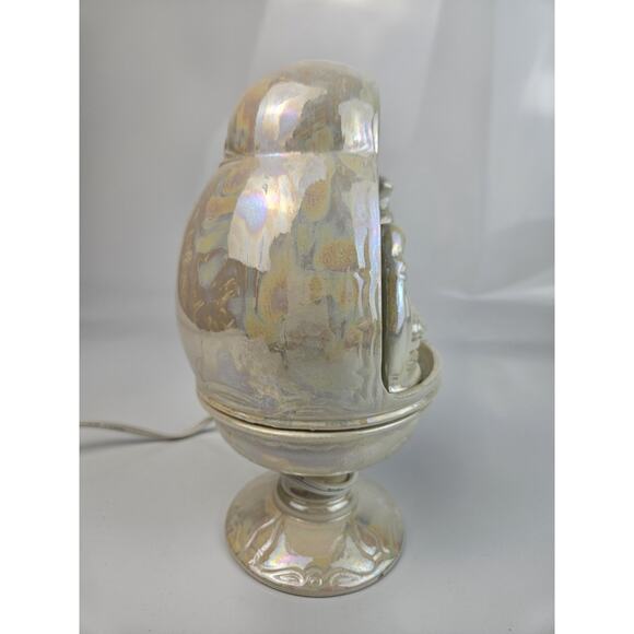 Nativity Scene Irredescent Ceramic Christmas Light Works! - Picture 8 of 10